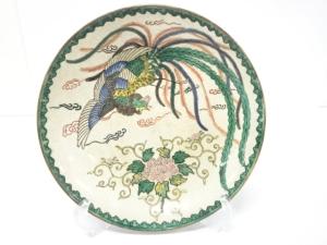 九谷焼　青手　鳳凰　大皿